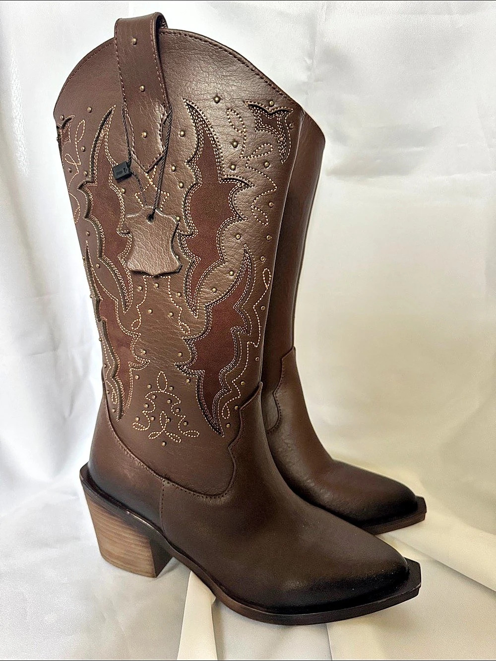 Makia Panjolo Embroidered leather Western Heeled Boots